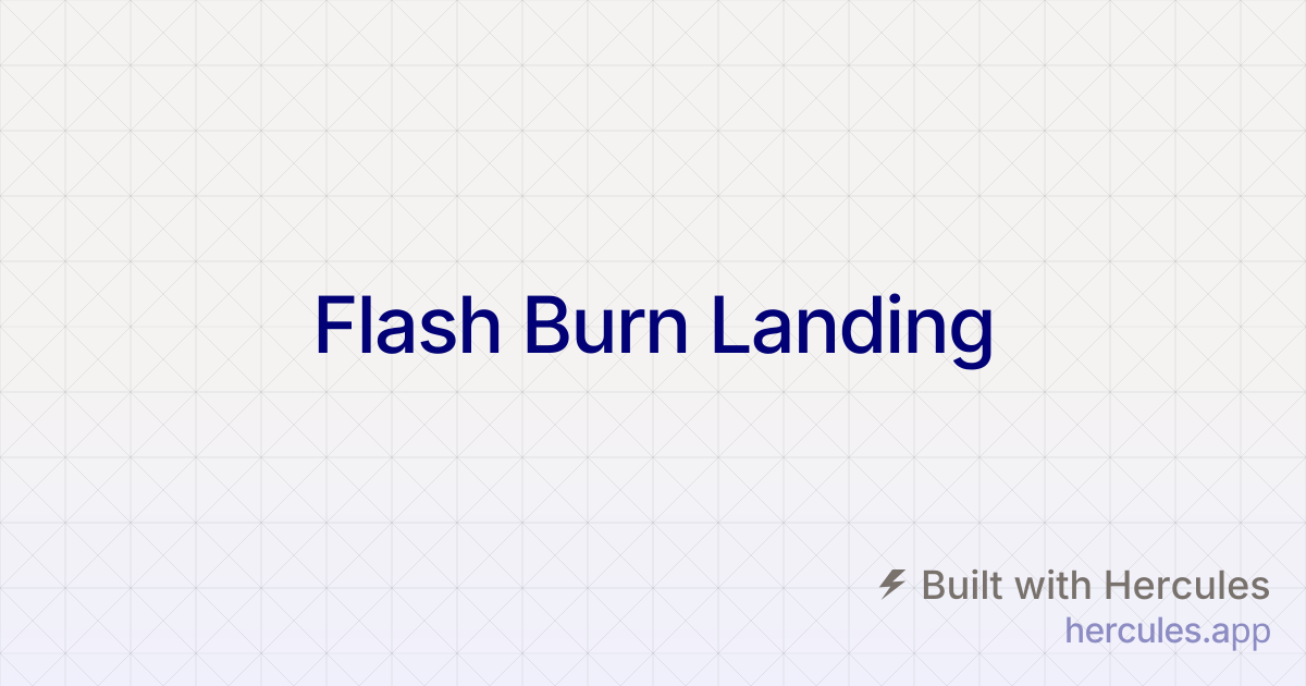 Flash Burn – Burn Fat Smarter. Feel Lighter. Live Healthier.